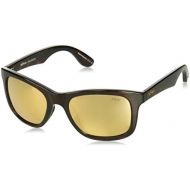 Revo Unisex RE 1000 Huddie Wayfarer Polarized UV Protection Sunglasses, Tortoise Frame, Champagne Lens