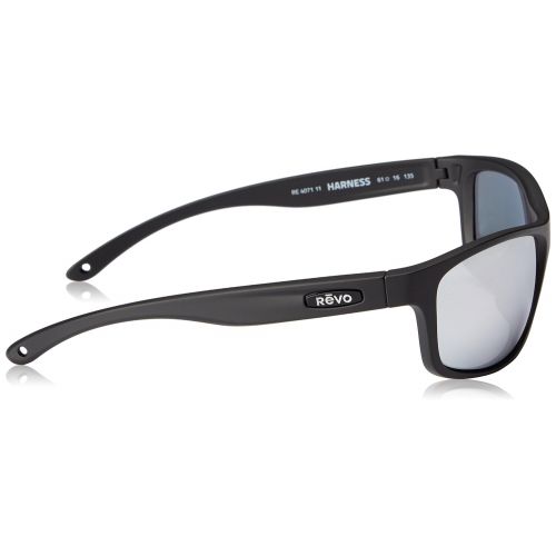  Revo Harness RE 4071 09 BL Polarized Wrap Sunglasses, Crystal, 61 mm