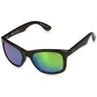 Revo Unisex RE 1000 Huddie Wayfarer Polarized UV Protection Sunglasses, Tortoise Frame, Green Water Lens