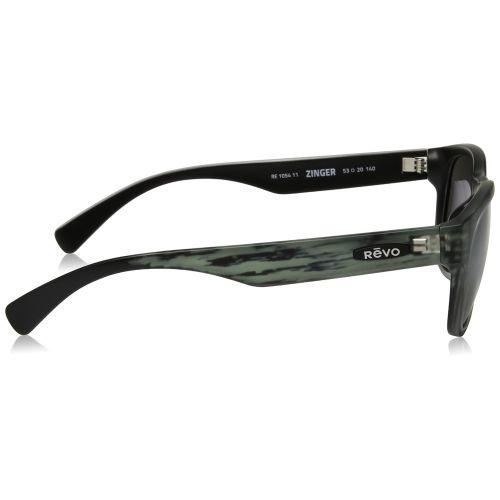 Revo RE 1050 Slater Polarized Wayfarer Sunglasses, Matte Black Blue Water, 55 mm