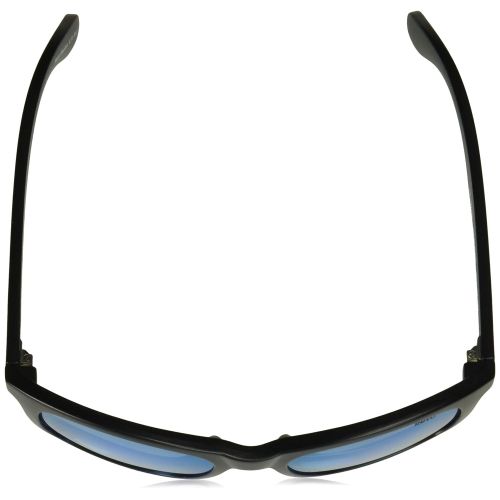  Revo Unisex RE 1000 Huddie Wayfarer Polarized UV Protection Sunglasses, Matte Black Frame, Blue Water Lens