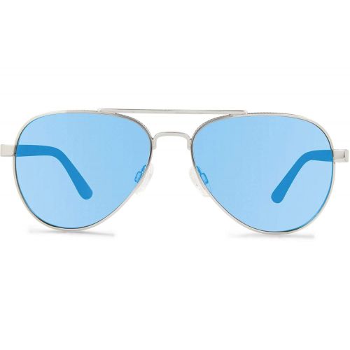  Revo Unisex RE 1011 Raconteur Aviator Polarized UV Protection Sunglasses, Gunmetal Frame, Blue Water Lens