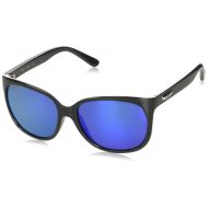 Revo Unisex RE 4051 Grand Classic Square Polarized UV Protection Sunglasses, Black Frame, Heritage Blue Lens