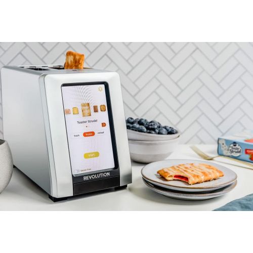  Revolution InstaGLO R270 Touchscreen Toaster. 2-Slice, high-end design, brushed platinum finish. The ultimate toasting experience with high-speed smart settings for 34 bread types