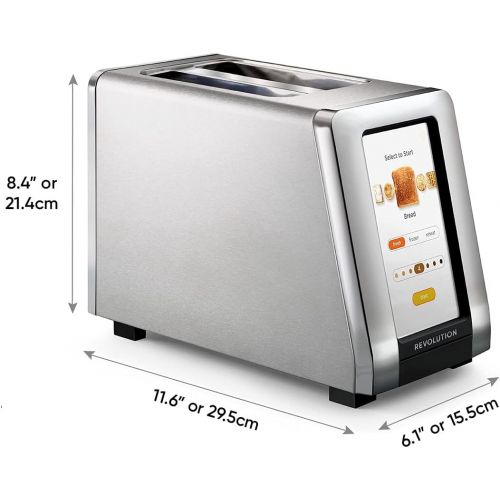  [아마존베스트]Revolution Cooking R180 High-Speed 2-Slice Stainless Steel Smart Toaster - The Only Toaster with InstaGlo Technology