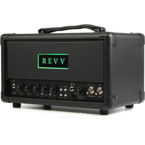  Revv G20 Tolexed Headshell 20/4-watt, 2-channel Tube Guitar Amp Head - Charcoal Tweed, Sweetwater Exclusive Demo