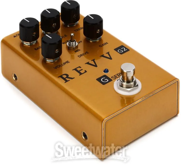 Revv G2 Green Channel Preamp/Overdrive/Distortion Pedal - Gold