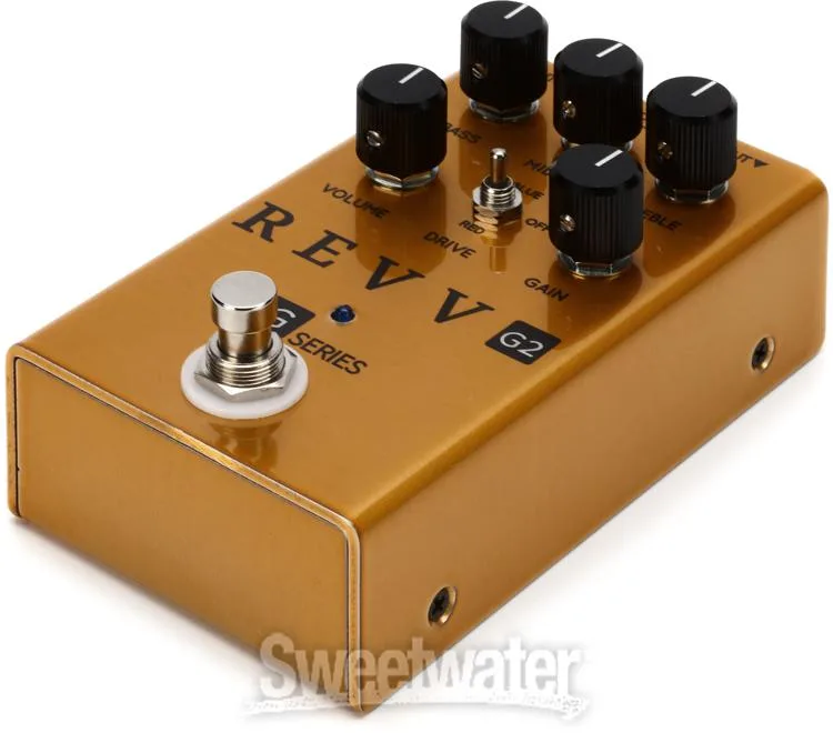  Revv G2 Green Channel Preamp/Overdrive/Distortion Pedal - Gold