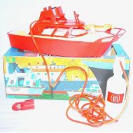 Rex Germany SEALARK SIDNEY FIRE FIGHTING BOAT Plastic Batt. Op. MIB`75 TOP RARE!