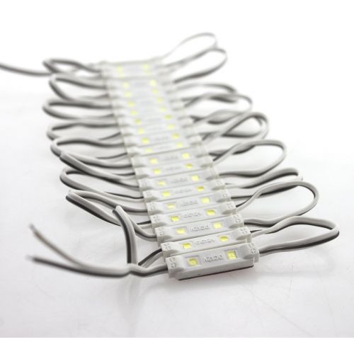  Rextin Super bright 200pcs 2835 2 LED Module 80-90LM Per module Waterproof Decorative Light for Letter Sign Advertising Signs with Tape Adhesive Backside 3 Years Warranty (White)