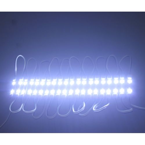  Rextin Super bright 200pcs 2835 2 LED Module 80-90LM Per module Waterproof Decorative Light for Letter Sign Advertising Signs with Tape Adhesive Backside 3 Years Warranty (White)