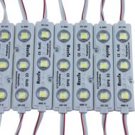 Rextin Super bright 200pcs 3 LED Module White 5050 SMD 66-72LM Each Module Waterproof Decorative Light for Letter Sign Advertising Signs with Tape Adhesive Backside 3 Years Warrant