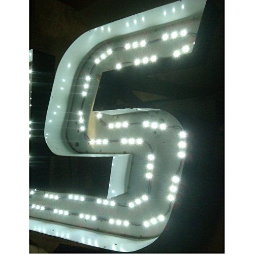  Rextin Super bright 200pcs 3 LED Module White 5050 SMD 66-72LM Each Module Waterproof Decorative Light for Letter Sign Advertising Signs with Tape Adhesive Backside 3 Years Warrant