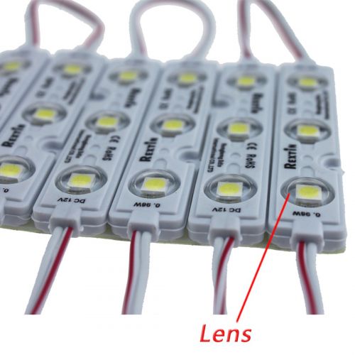  Rextin Super bright 200pcs 3 LED Module White 5050 SMD 66-72LM Each Module Waterproof Decorative Light for Letter Sign Advertising Signs with Tape Adhesive Backside 3 Years Warrant