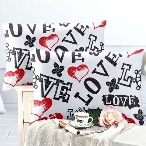  Rhap Duvet Cover Full Size,3 Pieces Romantic Couples Bedding Set,Girls Printed Quilt Cover Set,for Valentines Day Wedding Decorations