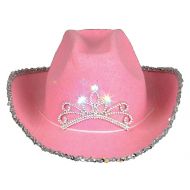 Rhode Island Novelty Child Pink Blinking Tiara Cowboy Hat | One per order