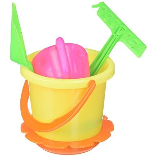  [아마존베스트]McToy Educational Products - 6 Piece Sandbox Beach Set - Bucket, Shovel & more... [Toy] - Sandbox Beach set includes 6 pieces
