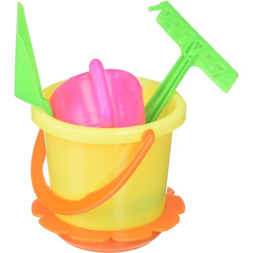  [아마존베스트]McToy Educational Products - 6 Piece Sandbox Beach Set - Bucket, Shovel & more... [Toy] - Sandbox Beach set includes 6 pieces