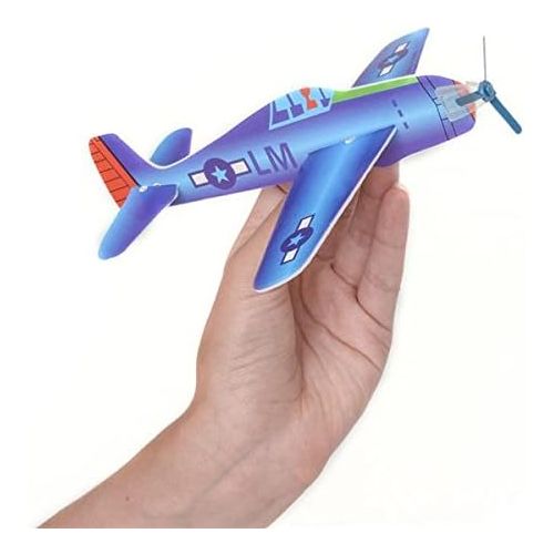  Rhode Island Novelty 8 Inch Flying Glider Plane Set of 12