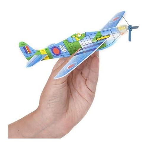  Rhode Island Novelty 8 Inch Flying Glider Plane Set of 12