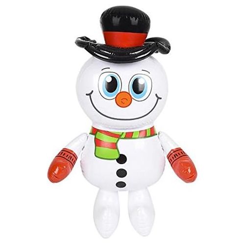  Rhode Island Novelty Christmas Holiday Party Christmas Decorations Favors Supplies Patio Decor 24 Large North Pole Snowman Inflatable with Mittens Top Hat and Scarf (6)
