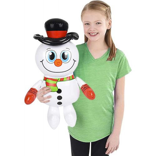  Rhode Island Novelty Christmas Holiday Party Christmas Decorations Favors Supplies Patio Decor 24 Large North Pole Snowman Inflatable with Mittens Top Hat and Scarf (6)