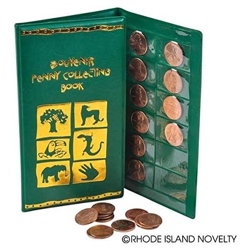  Rhode Island Novelty Green Zoo Penny Collecting Book One Per Order