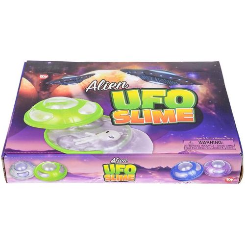  [아마존베스트]Rhode Island Novelty Mozlly UFO Alien Spaceship Rainbow Slime Monster Putty Sci-Fi Extraterrestrial Soft & Gooey Squishy Sensory Toy Figure Stress Reliever Party Favor Game Prizes Loot Bag Goodies - 3,