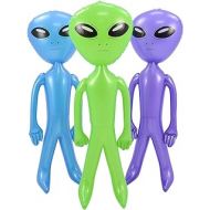 Rhode Island Novelty Inflatable 54.5 Inch Jumbo Alien Assorted Colors One Piece Per Order