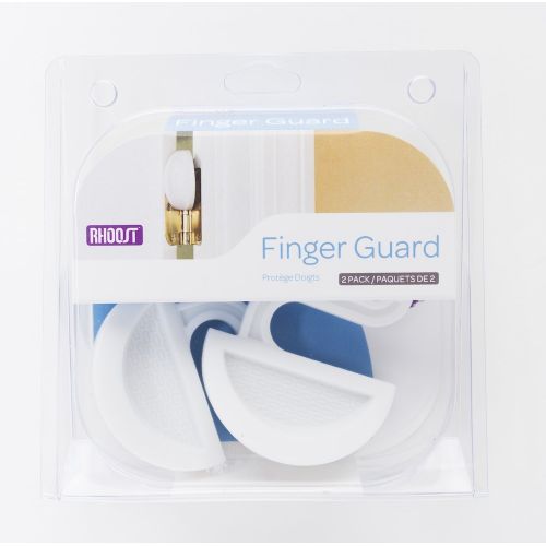  [아마존베스트]Rhoost Finger Guard - Finger Pinch Preventer Baby Proofing Door and Hinge Pinch Guard, White, 2-Pack