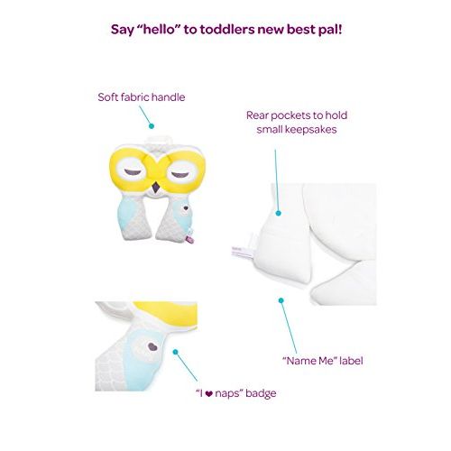  [아마존베스트]Rhoost Toddler Travel Buddy Neck Rest. Head Support for Kids on Car & Airplane Journeys. Fun Koala or Owl Design with Pockets & Name Badge