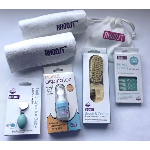  Rhoost Baby Grooming and Health Gift Set (19 pieces), Brush, Comb, Nail Clipper, Emery Boards,...