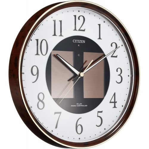  Rhythm Clock CITIZEN ( Citizen ) wall clock Eco Life M807 radio clock solar power Eco Mark 4MY807-023