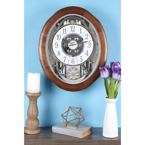  Rhythm Clocks Woodgrain Marvelous Magic Motion Clock