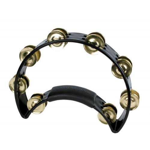  The Rhythm Tech Tambourine Black-Double Row Brass Jingles