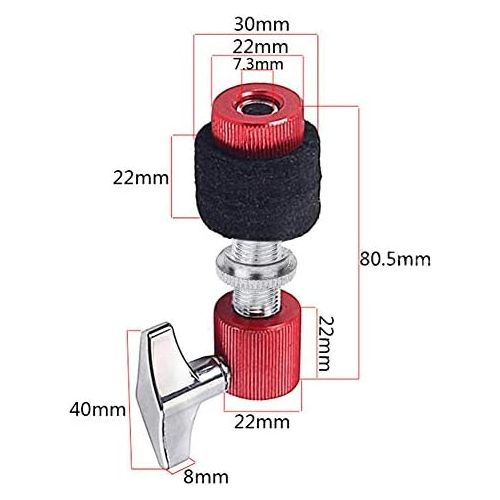  [아마존베스트]RiToEasysports Hi Hat Clutch Red Black High Hat Clutch for Hi-Hat Cymbals Metal Hi-Hat Clutch Stand Drum Set Accessories