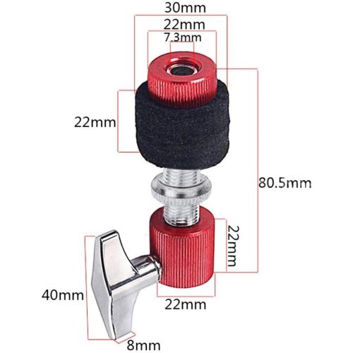  [아마존베스트]RiToEasysports Hi Hat Clutch Red Black High Hat Clutch for Hi-Hat Cymbals Metal Hi-Hat Clutch Stand Drum Set Accessories