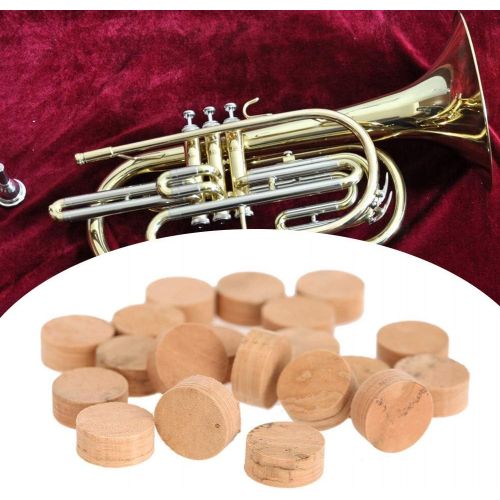  [아마존베스트]RiToEasysports Trumpet Cork Pads, 20 Pieces, 9.5 mm Trumpet Trombone Repair Cork Pads Parts Musical Instrument Accessories