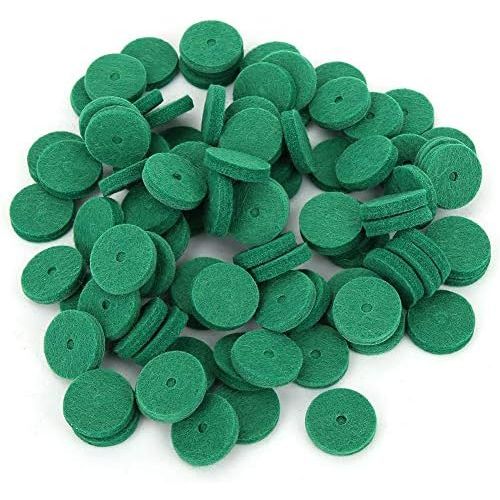  [아마존베스트]RiToEasysports Piano Felt Pads, 22 mm Piano Felt Cushion Piano Felt Washers Piano Leveling Key Washers Piano Regulating Tools Keyboard Balance Washers Piano Parts Replacement Green 90 Pieces / Se