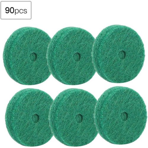  [아마존베스트]RiToEasysports Piano Felt Pads, 22 mm Piano Felt Cushion Piano Felt Washers Piano Leveling Key Washers Piano Regulating Tools Keyboard Balance Washers Piano Parts Replacement Green 90 Pieces / Se