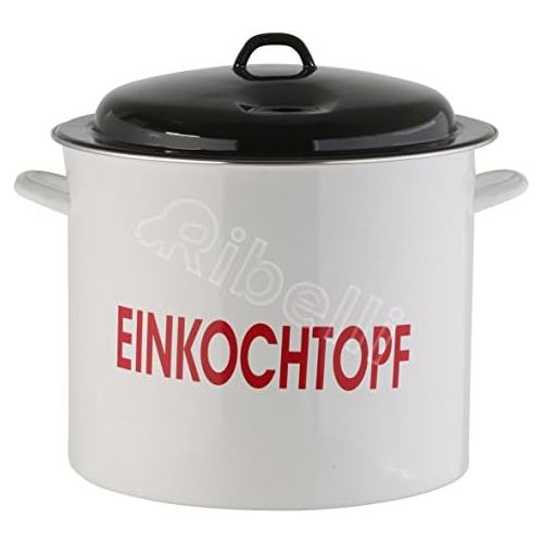  [아마존베스트]Ribelli Cooking Pot Mulled Wine Pot Enamelled 35cm 28Litres