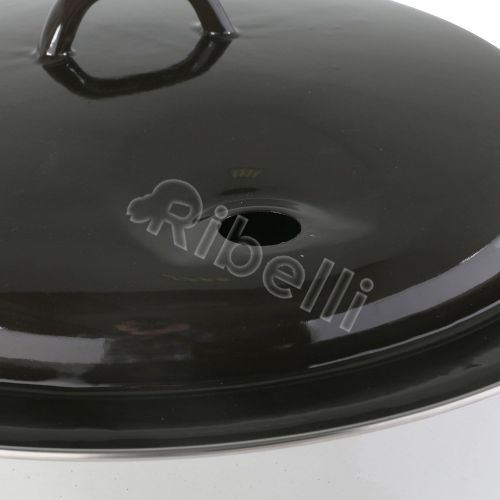  [아마존베스트]Ribelli Cooking Pot Mulled Wine Pot Enamelled 35cm 28Litres