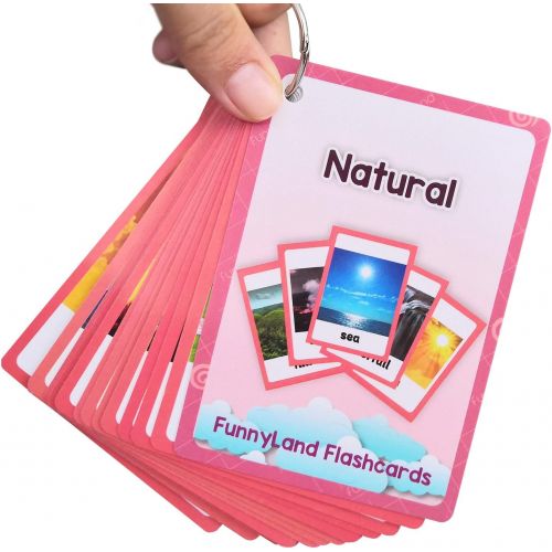  [아마존베스트]Richardy 23PCS/Set Natural Kids Gifts English Flash Cards Pocket Card Educational Learning Baby Toys for Children Pre-Kindergarten