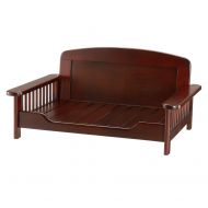 Richell Elegant Wooden Pet Bed Dark Brown 35.4 x 24.4 x 16.9