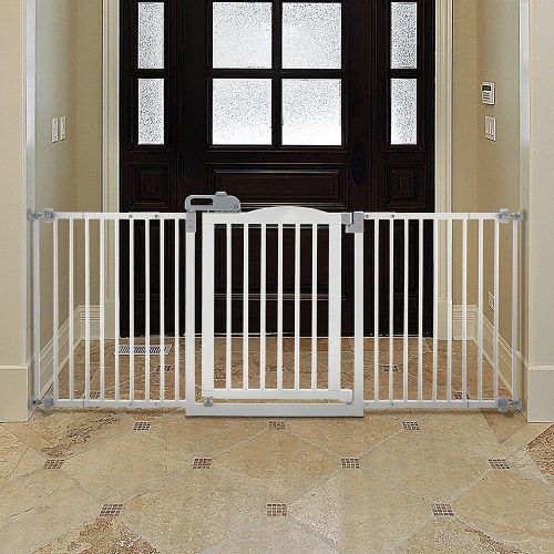  Richell One-Touch Wide Pressure Mounted Pet Gate II White