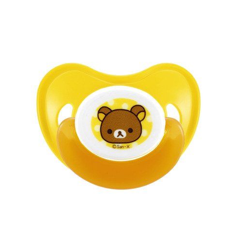  Richell Rilakkuma Silicone Pacifier with a Lid and Pacifier Clip from 8 months-old Baby Imported from Japan