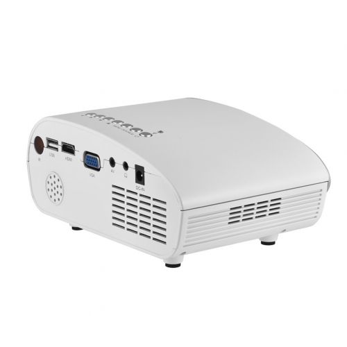  Richer-R Mini Projector, Multimedia Home Theater Protable Video LED Projector Support AVUSBVGAHDMISD for VideoMovieGame, Home Theater Entertainment.