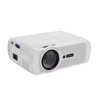 Richer-R Mini Projector, 100-240V Mini Projector 1080P HD Home Theater 23 Languages With USB, SD, HDMI, VGA, AV&TV Input interfaces(White)