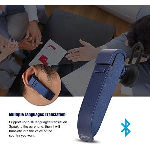  [아마존베스트]Richer-R Instant Smart Translator Device, Portable Perfect Stereo Headset Smart Multi-Language Translation Bluetooth Wireless in Ear Earpiece Earbuds Earphones Business Learning Tr