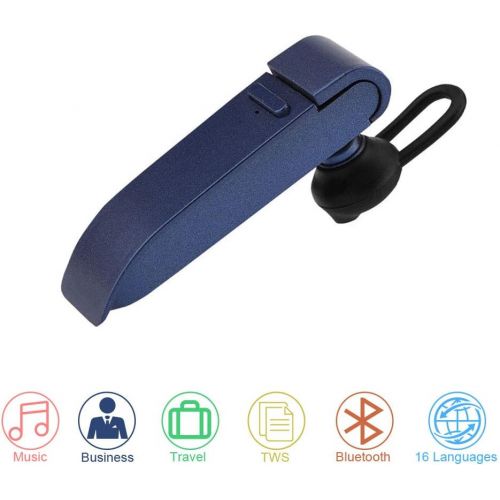  [아마존베스트]Richer-R Instant Smart Translator Device, Portable Perfect Stereo Headset Smart Multi-Language Translation Bluetooth Wireless in Ear Earpiece Earbuds Earphones Business Learning Tr